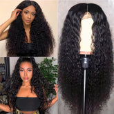 4x4 Clouser Lace Long Black Kinky Curly Human Hair Wig